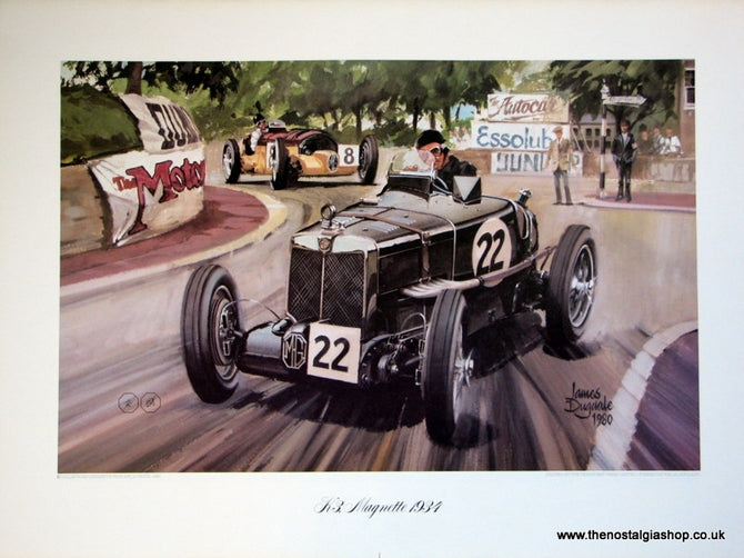 MG K3 Magnette 1934. Classic Large Car Print.