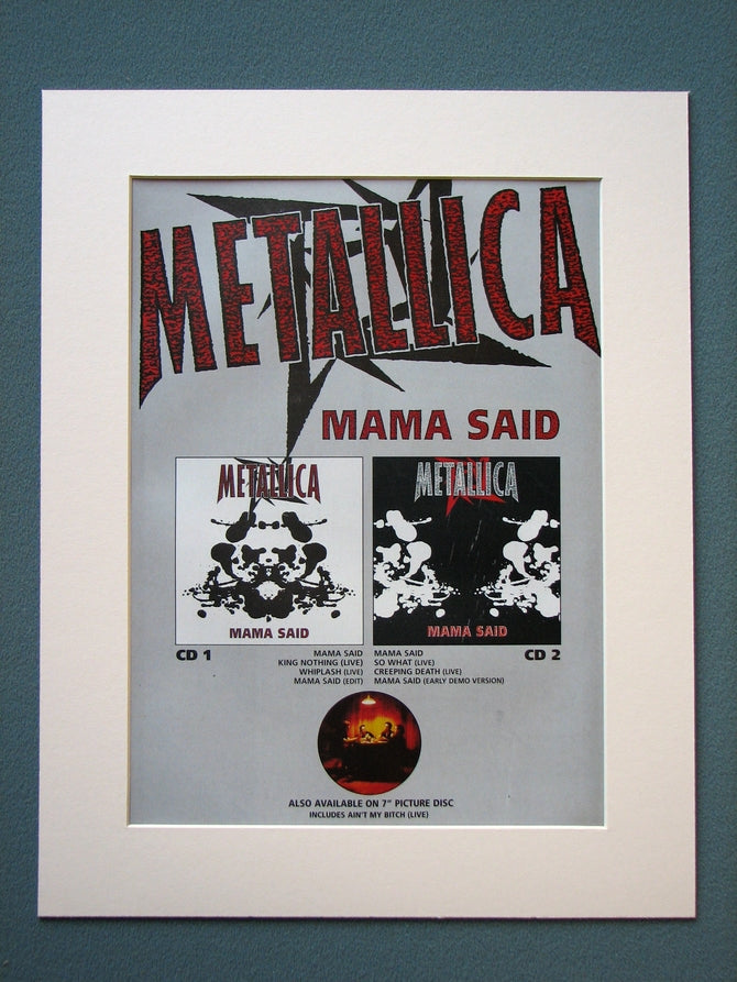 Metallica Set of 3 Original adverts (ref AD869)