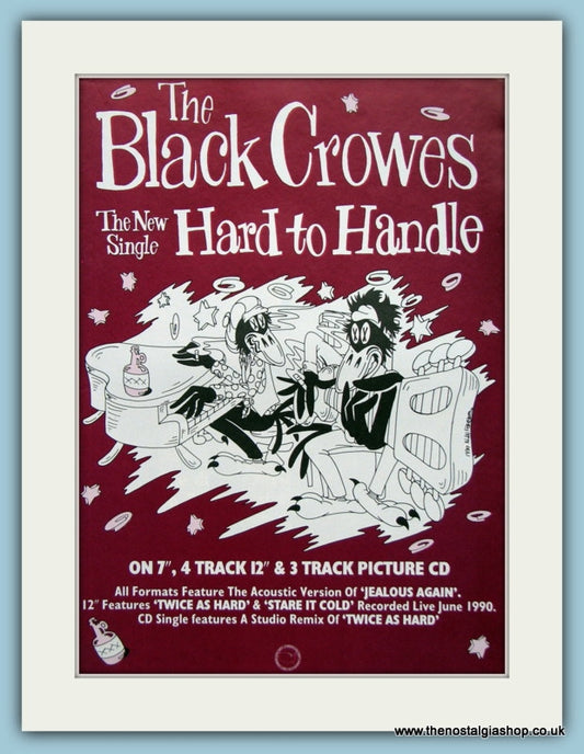 The Black Crowes Hard To Handle Original Music Advert 1990 (ref AD3500)