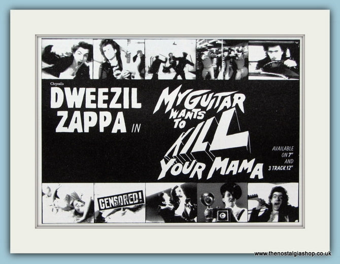 Dweezil Zappa My Guitar Wants To Kill Your Mama 1988 Original Advert (ref AD4481)