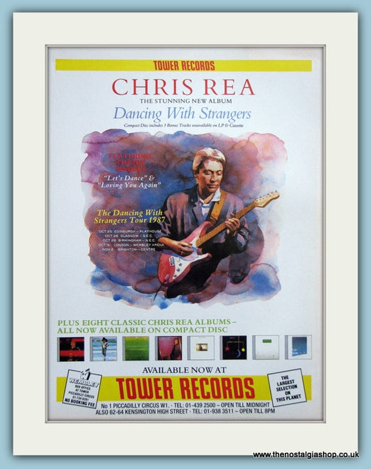 Chris Rea Dancing With Strangers Original Advert 1987 (ref AD4123)