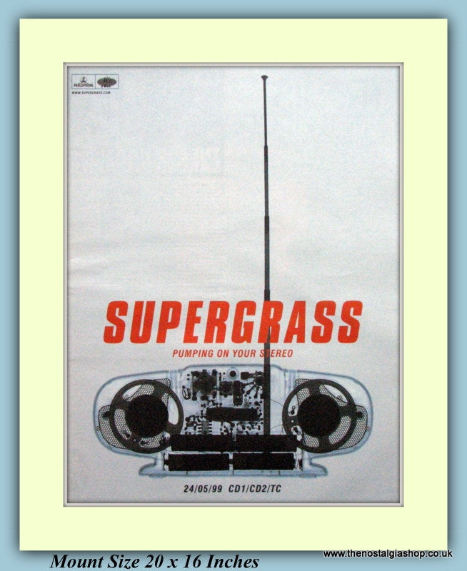 Supergrass Pumping On your Stereo Original Advert 1999 (ref AD9190)