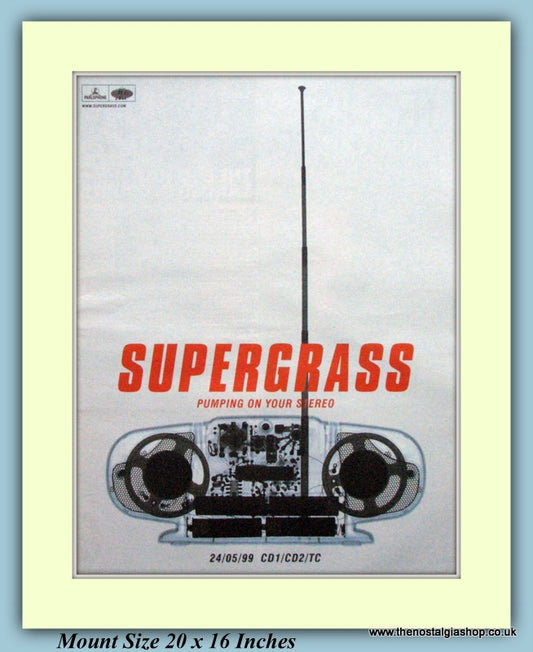 Supergrass Pumping On your Stereo Original Advert 1999 (ref AD9190)