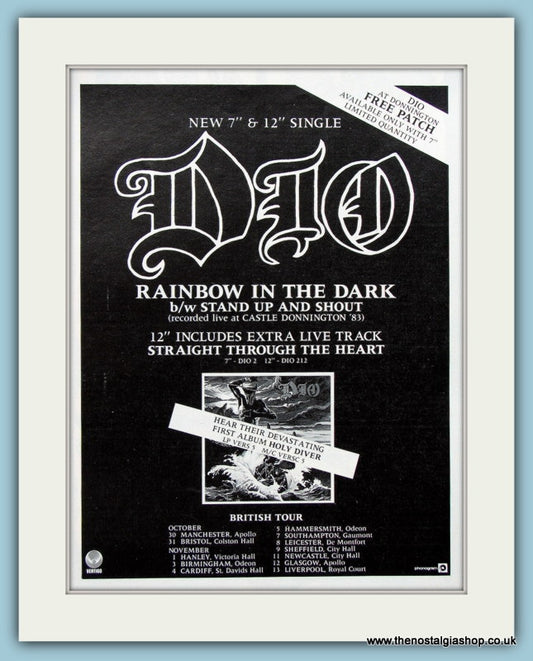 Dio Rainbow In The Dark Tour Dates1983 Original Advert (ref AD4444)