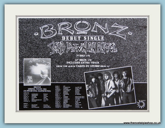 Bronz, Send Down An Angel, 1984 Original Advert (ref AD3585)