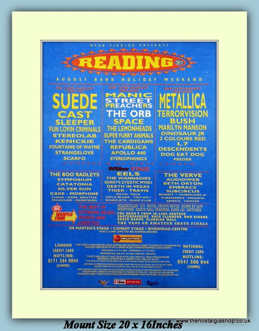 Reading Festival 1997 Original Advert (ref AD9003)