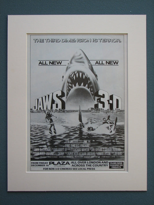 Jaws 3D 1984 Original advert (ref AD689)