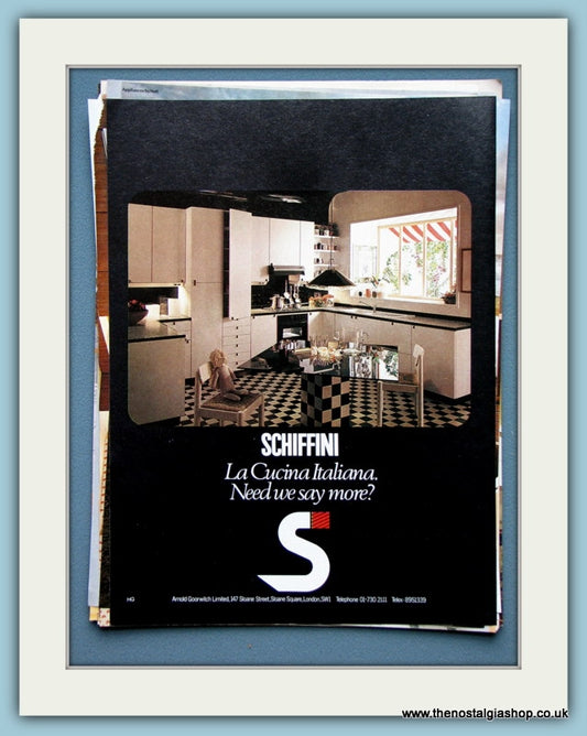 Schiffini Kitchen Furniture Original Advert 1978 (ref AD2795)