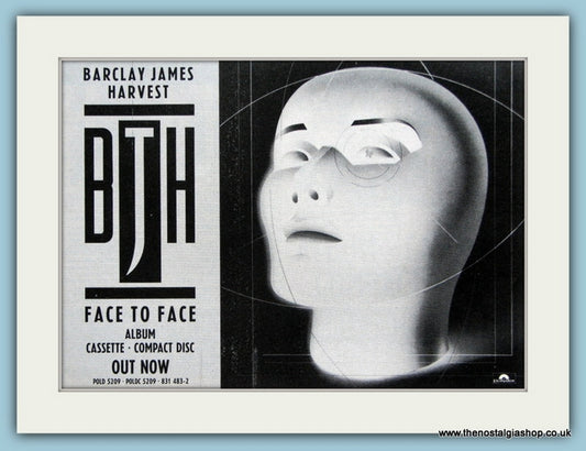 Barclay James Harvest Face To Face Original Music Advert 1987 (ref AD3434)