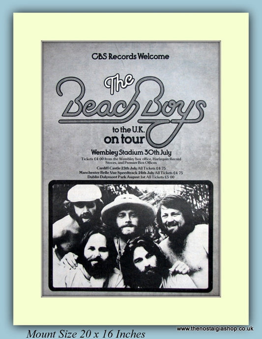 The Beach Boys On Tour Wembley Original Advert 1977 (ref AD9137)