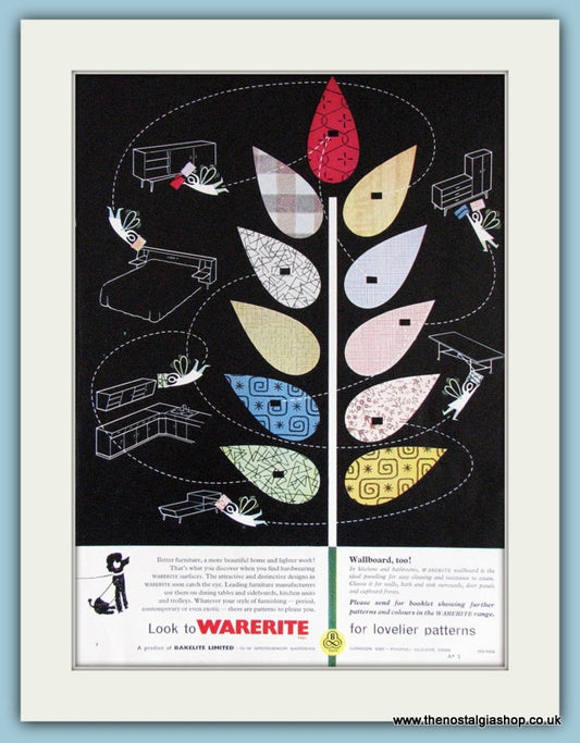 Warerite Wallboard Original Advert 1959 (ref AD3830)