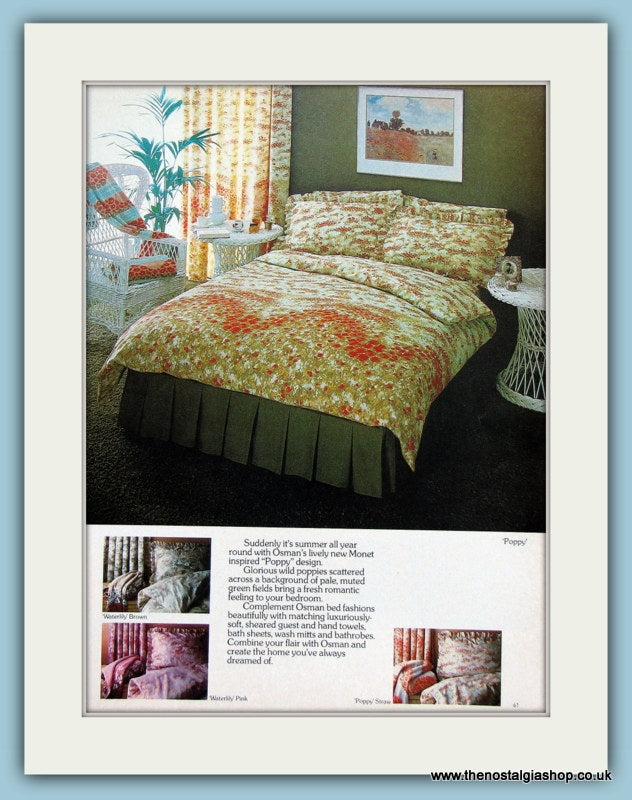 Osman Bed Fashions Original Advert 1978 (ref AD2400)