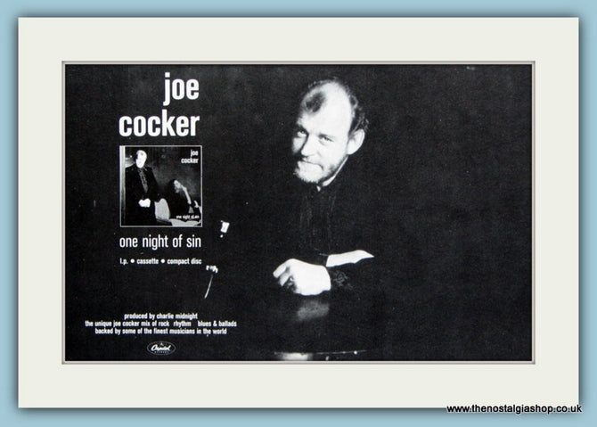 Joe Cocker Original Advert 1989 (ref AD1881)