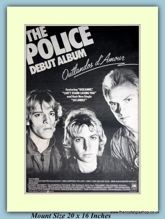 The Police Debut Album Original Advert 1978 (ref AD9079)