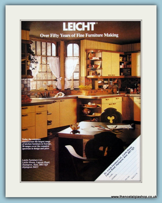 Leicht Kitchen Furniture Original Advert 1979 (ref AD2777)