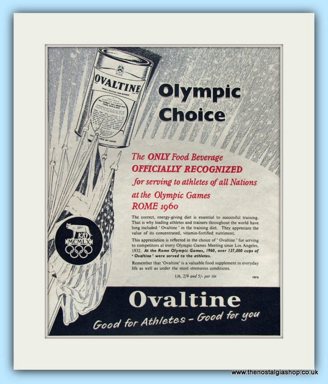 Ovaltine. Original Advert 1962 (ref AD4897)