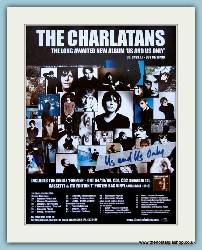 The Charlatans Us And Us Only Original Advert 1999 (ref AD4069)