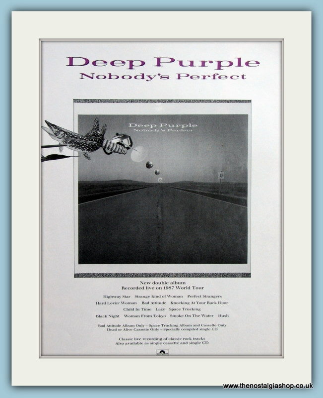 Deep Purple Nobody's Perfect Original Advert 1988 (ref AD4151)