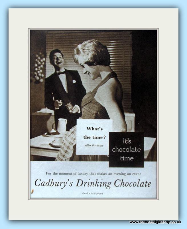 Cadbury's Drinking Chocolate Set Of 3 Original Adverts 1958 (ref AD4924)