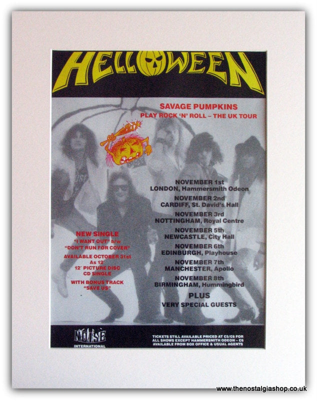 Helloween Tour Advert 1988 (ref AD1800)