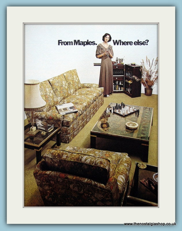 Maples Furniture Original Advert 1975 (ref AD2446)