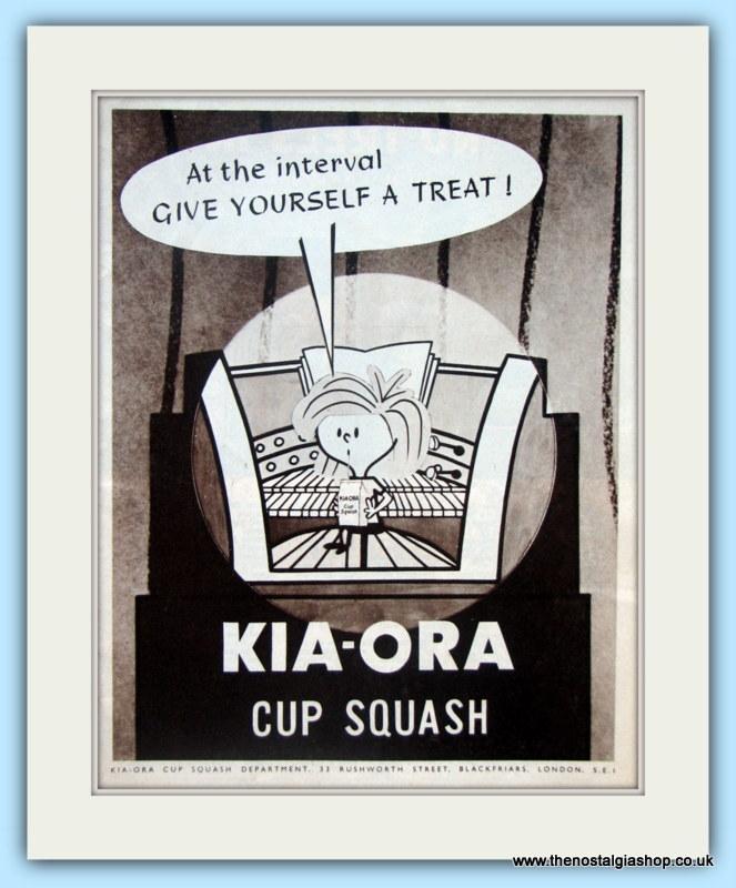 KIA-ORA Orange Squash. Set of 4 Original Adverts 1960s (ref AD4825)