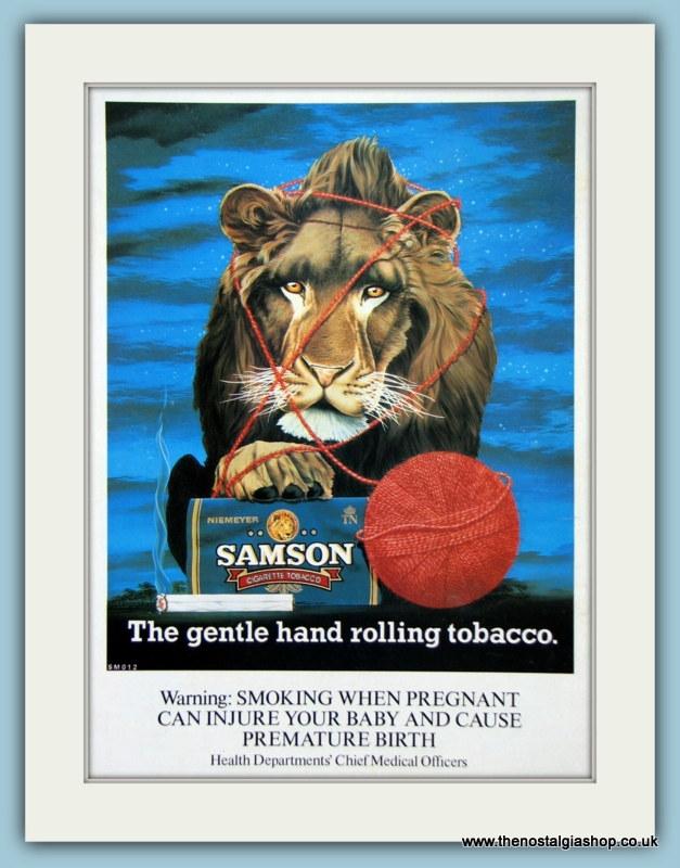 Samson Niemeyer Cigarette Tobacco Set Of 2 Original Adverts 1986 & 1988 (ref AD6084)