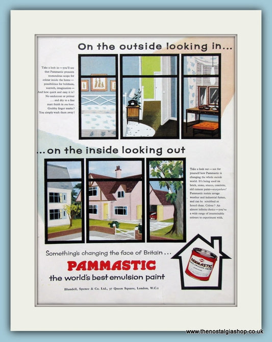 Pammastic Emulsion Paint Original Advert 1959 (ref AD2488)