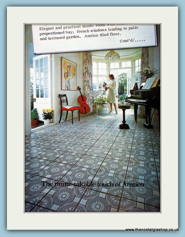 Amtico Tiled Flooring Original Advert 1976 (ref AD2527)