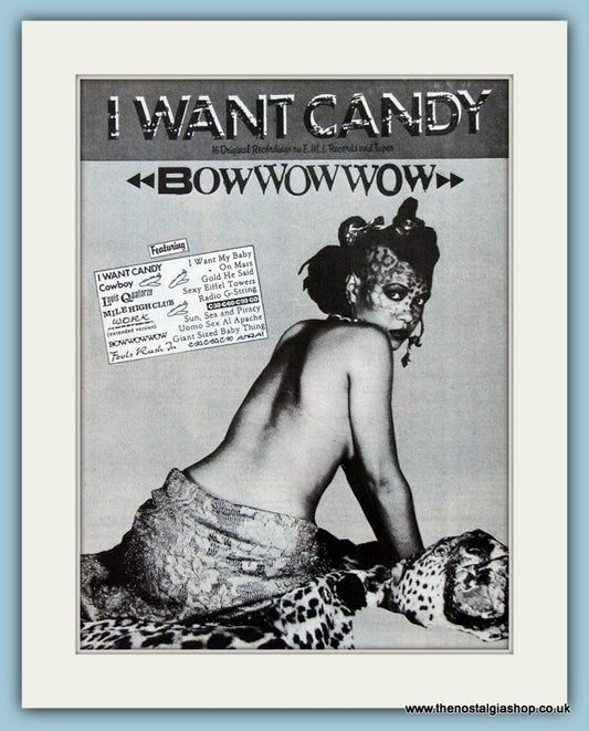 Bowwowwow I Want Candy1982 Original Advert (ref AD3308)