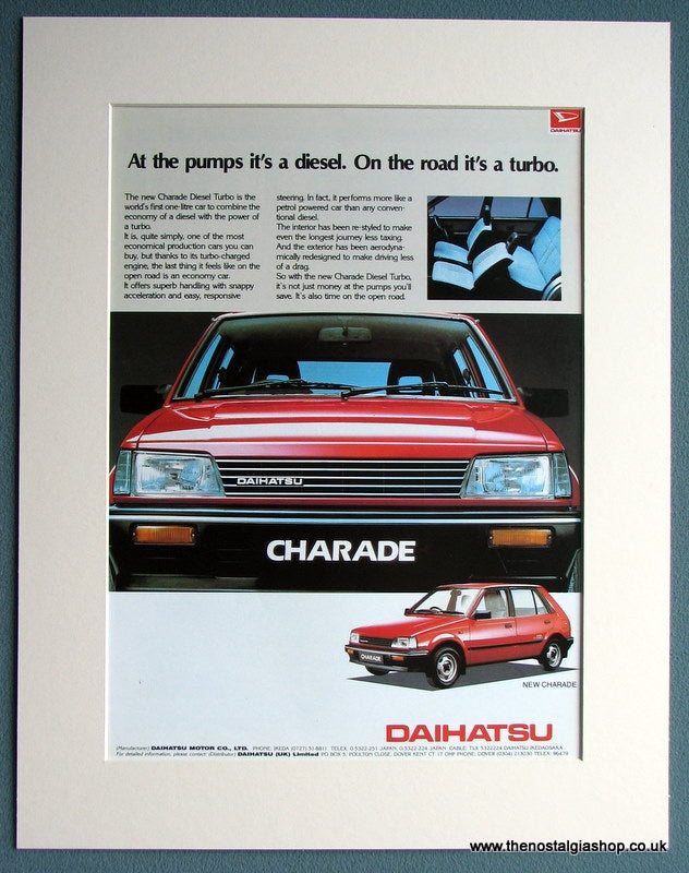 Daihatsu Charade 1985 Original Advert (ref AD1754)