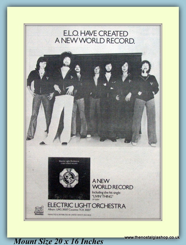 Electric Light Orchestra A New World Record Original Advert 1976 (ref AD9261)