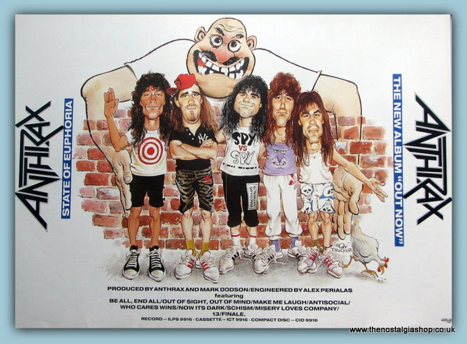 Anthrax State of Euphoria Original Advert 1988 (ref AD3053)