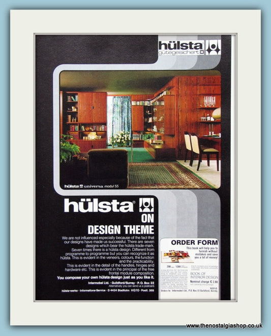 Hulsta Design Modul 55 Original Advert 1976 (ref AD2439)