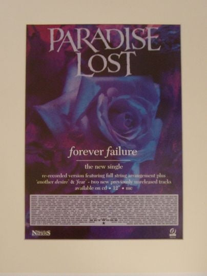 Paradise Lost - Forever Failure original 1995 advert(AD5090K)