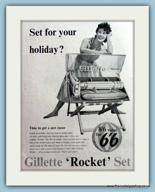 Gillette Rocket Set. Original Advert 1956 (ref AD4519)