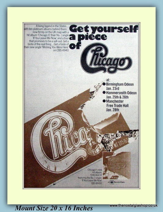 Chicago Chicago X Event Dates Original Advert 1977 (ref AD9279)