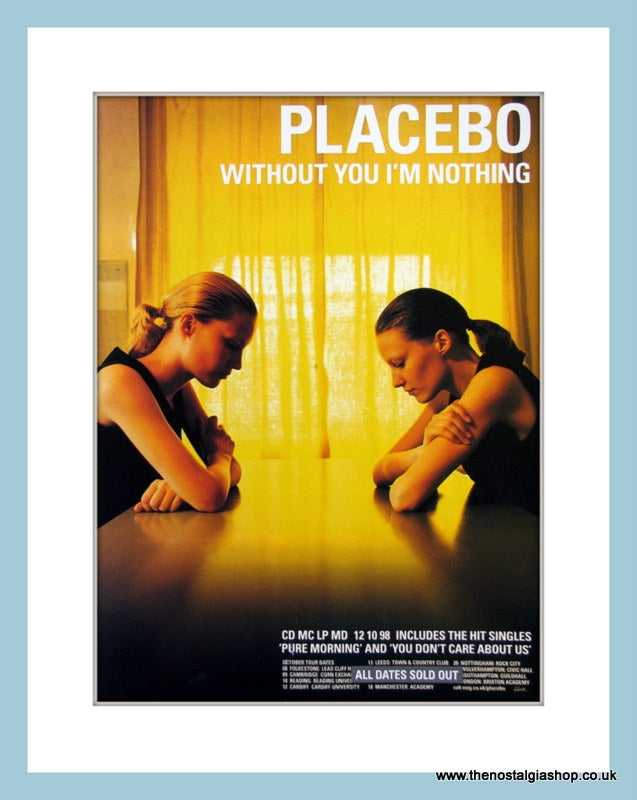 Placebo Without You I'm Nothing 1998 Original Advert (ref AD2882)