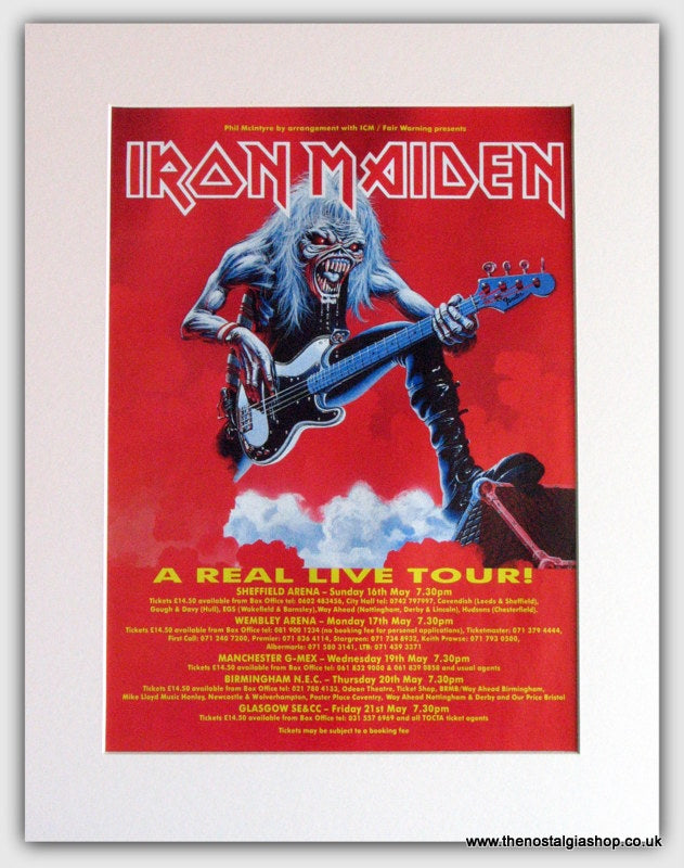 Iron Maiden 1993 Tour Advert (ref AD1757)