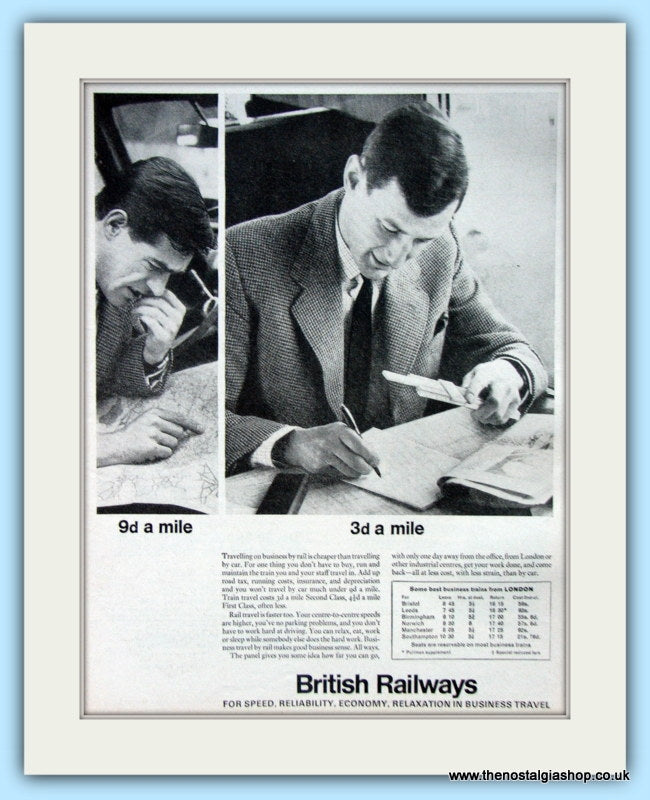 British Rail Original Advert 1964 (ref AD6528) – The Nostalgia Shop