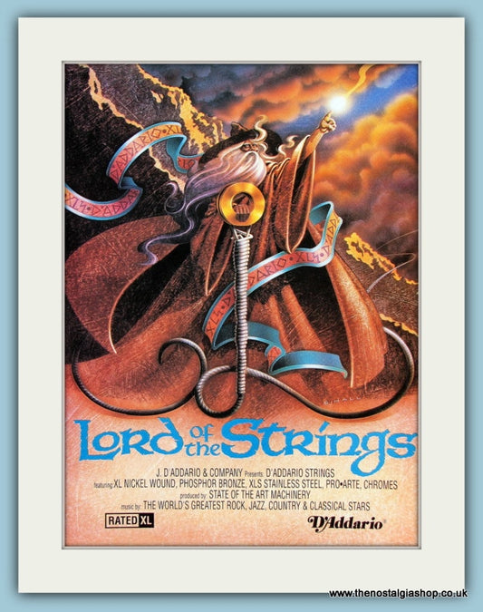 D'Addario Strings. Original Advert 1990 (ref AD2210)