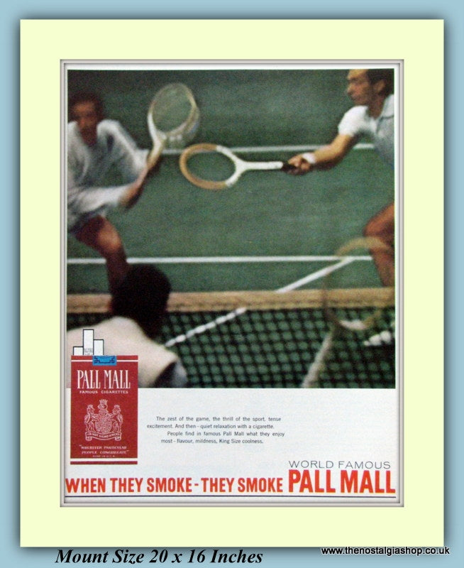 Pall Mall Cigarettes Original Advert 1962 (ref AD9361) – The Nostalgia Shop