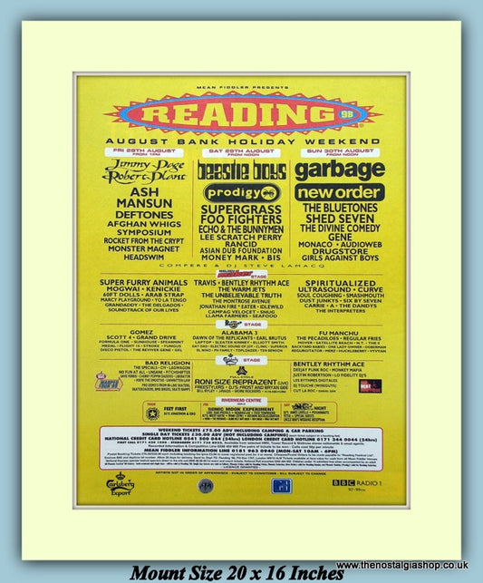 Reading Festival August 1998 Original Advert (ref AD9001)