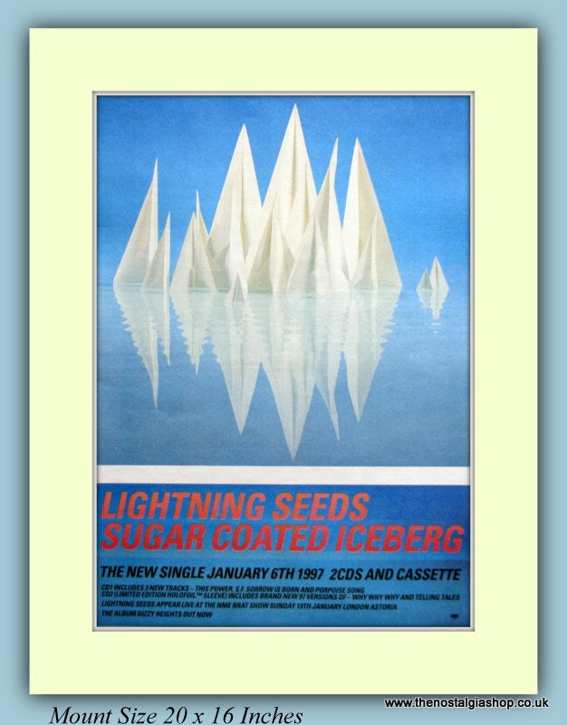 Lightening Seeds Sugar Coated Iceberg Original Advert 1997 (ref AD9172)