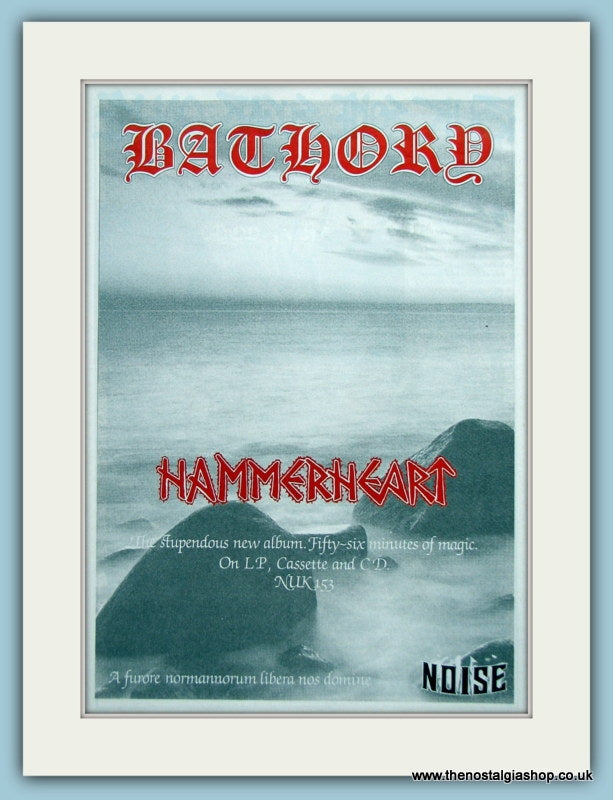 Bathory Hammerheart Original Music Advert 1990 (ref AD3466)