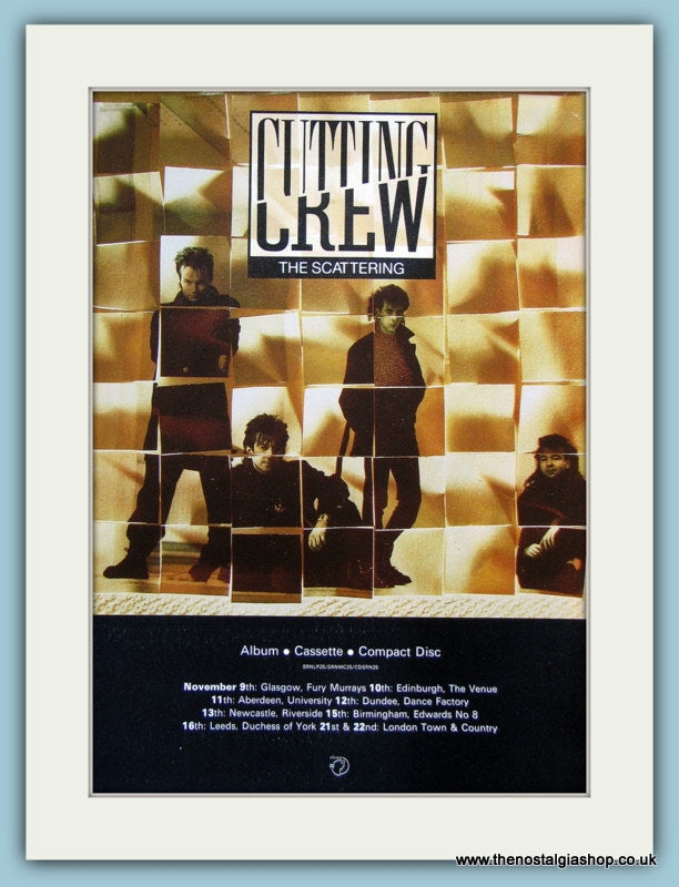 Cutting Crew The Scattering Original Music Advert 1989 (ref AD3749)