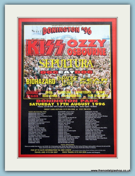 Donington Festival Advert 1996 (ref AD3368)