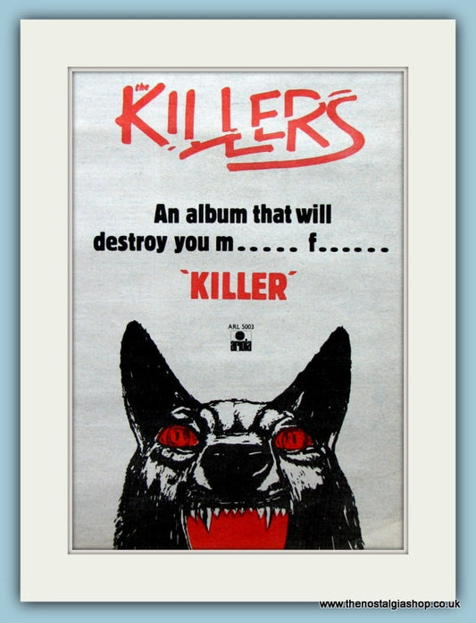 The Killers, New Album. 1978 Original Advert (ref AD2056)