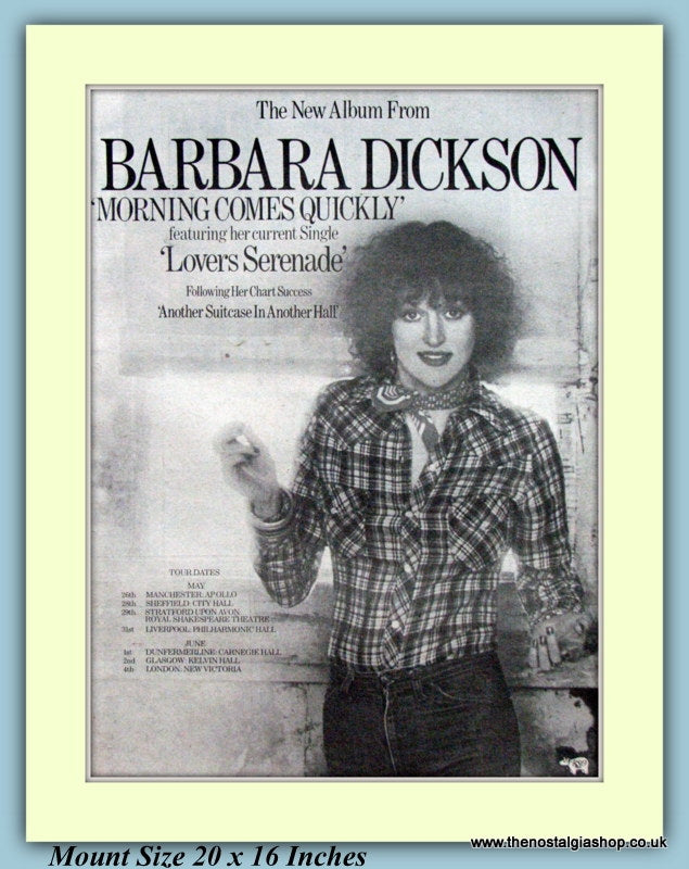 Barbara Dickson Morning Comes Quickly Original Advert 1977 (ref AD9264)