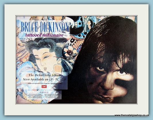 Bruce Dickinson Tattooed Millionaire Original Music Advert 1990 (ref AD3460)